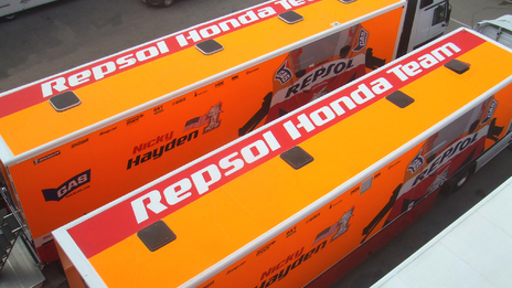 Vehicle graphics for Repsol Honda MotoGP team Vehicle graphics for Repsol Honda MotoGP team
