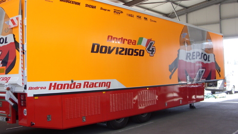Vehicle graphics for Repsol Honda MotoGP team Vehicle graphics for Repsol Honda MotoGP team